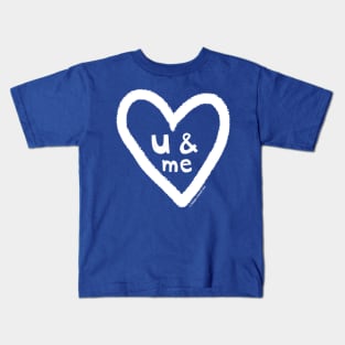 You and me couples love - hand drawn illustration - i love you Valentines Day heart Kids T-Shirt